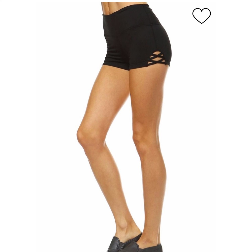Mono B short shorts featuring side criss-cross